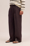 NN.07 Kay 1808 Trousers Linen Blend Relaxed Truffle
