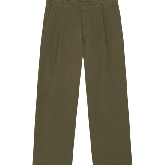 NN.07 Kay 1420 Relaxed Fit Pleated Trousers Shadow Moss