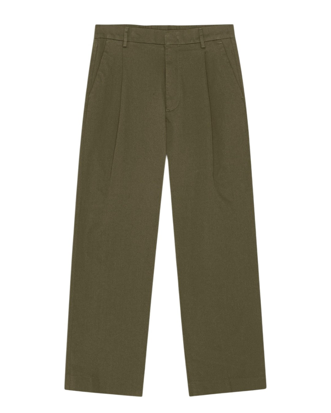 NN.07 Kay 1420 Relaxed Fit Pleated Trousers Shadow Moss