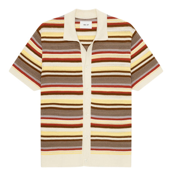 NN.07 Lars 60019 polo cardigan cotton ivory