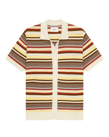 NN.07 Lars 60019 polo cardigan cotton ivory