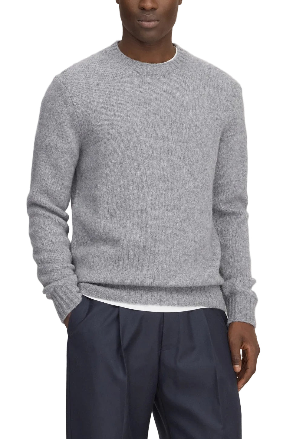 NN.07 Lee 6598 Grey Melange sweater - Checkpoint Mol