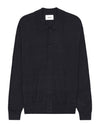 NN.07 Nate Wool Polo Cardigan Deep Navy – productbeeld 1 van 10