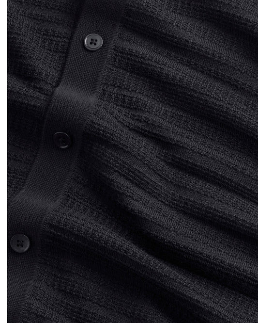 NN.07 Nate Wool Polo Cardigan Deep Navy – productbeeld 2 van 10