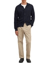 NN.07 Nate Wool Polo Cardigan Deep Navy – productbeeld 3 van 10