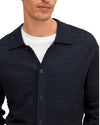 NN.07 Nate Wool Polo Cardigan Deep Navy – productbeeld 6 van 10