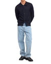 NN.07 Nate Wool Polo Cardigan Deep Navy – productbeeld 7 van 10