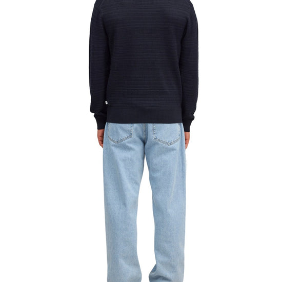NN.07 Nate Wool Polo Cardigan Deep Navy – productbeeld 9 van 10