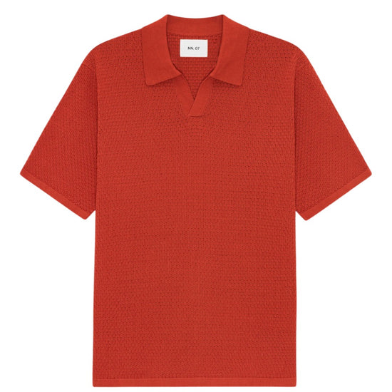 NN.07 Paul 60016 polo knitted cotton sienna red