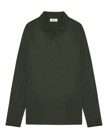 NN.07 Paul 3525 Organic Cotton LS Polo Dark Army – productfoto 1 – Checkpoint Mol