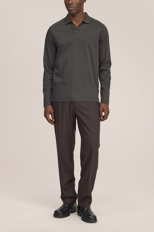 NN.07 Paul 3525 Organic Cotton LS Polo Dark Army – productfoto 4 – Checkpoint Mol
