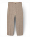 Brown Melange Paw Organic Cotton Relaxed Fit Trousers