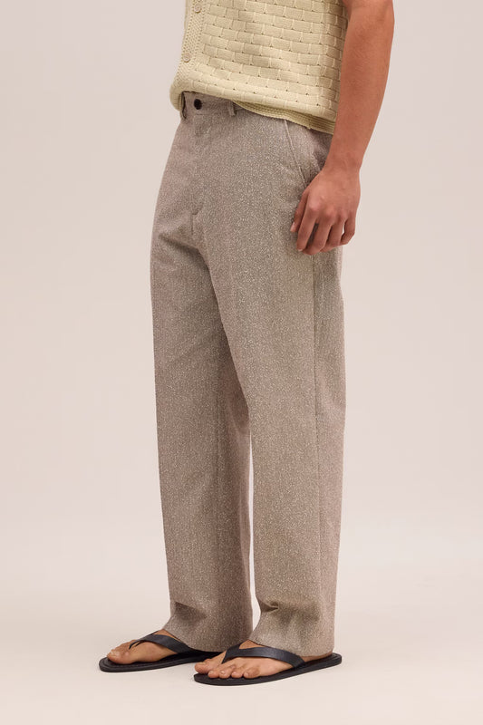 NN.07 Paw 10033 Trousers Bouclé Relaxed Fit Brown
