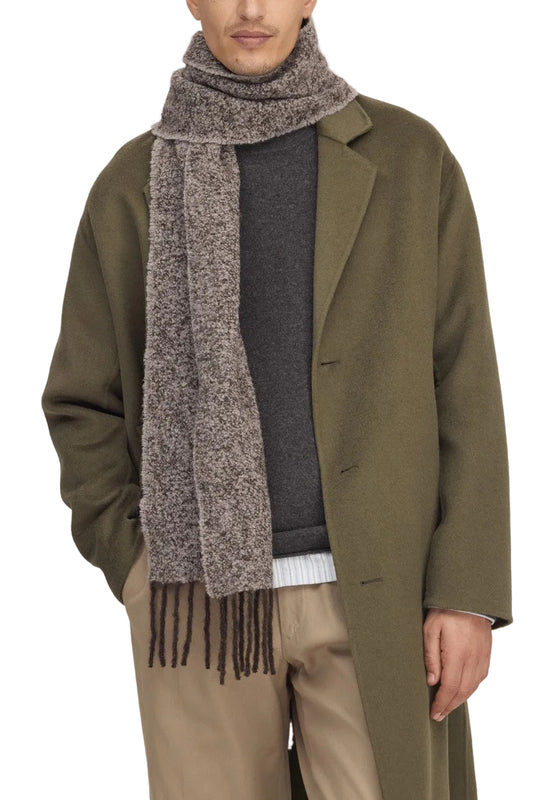 NN.07 Scarf Two 60085 Alpaca Wool Boucle Scarf Deep Truffle – productfoto 2 – Checkpoint Mol