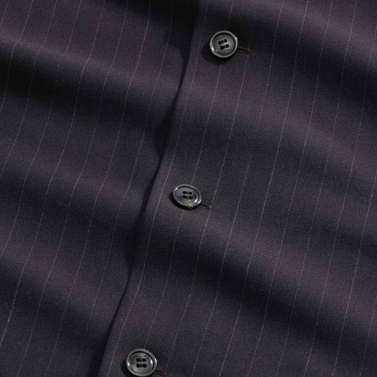 NN.07 Zander 10037 wool overshirt Navy Stripe - achterkant - Checkpoint Mol