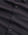 NN.07 Zander 10037 wool overshirt Navy Stripe - achterkant - Checkpoint Mol