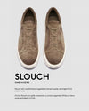Handgemaakte Officine Creative suede schoenen met Italiaans vakmanschap bij Checkpoint Mol met uitleg over het model Slouch