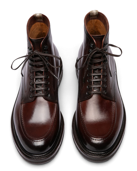 Officine Creative Aston Crepe 004 Leren Veterboot Castagno