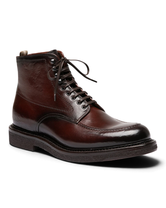 Officine Creative Aston Crepe 004 Leren Veterboot Castagno