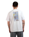 Optical White Brushstroke Graphic Boxy T-shirt