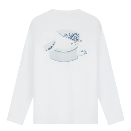 OLAF Broken Plate Cotton Longsleeve T-shirt Optical White - productfoto 1