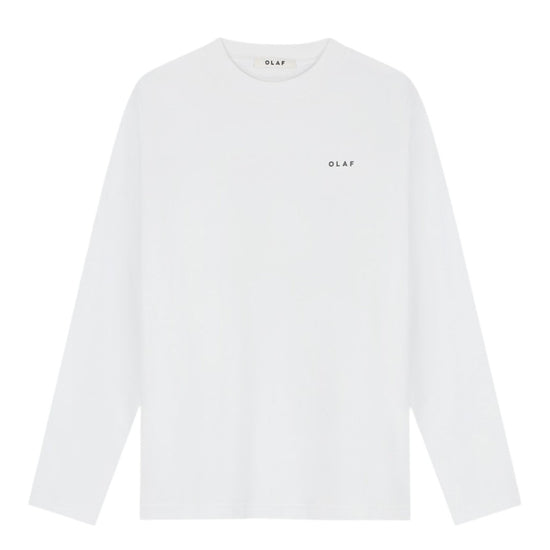 OLAF Broken Plate Cotton Longsleeve T-shirt Optical White - productfoto 2