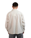 Charcoal White Brushstroke Logo Stripe Shirt