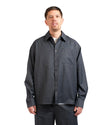 Charcoal Wool Blend Boxy Shirt