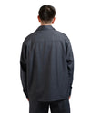 Charcoal Wool Blend Boxy Shirt