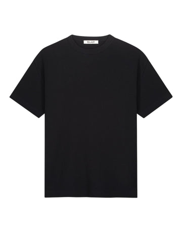 OLAF Cotton Waffle T-shirt Black - productfoto 1