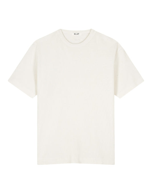 OLAF Cotton Waffle T-shirt Off White - productfoto 1