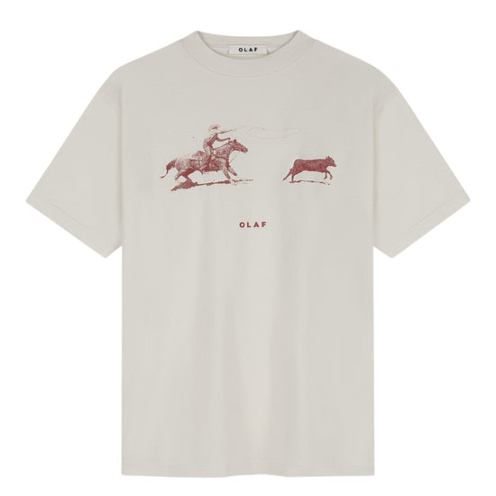 OLAF Cowboy Bull Cotton T-Shirt Off White - productfoto 1