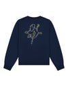 OLAF Dotted Monogram Crewneck Sweater Blue - productfoto 1