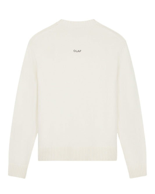 OLAF Essential Knitted Crewneck Pullover Off White - productfoto 1