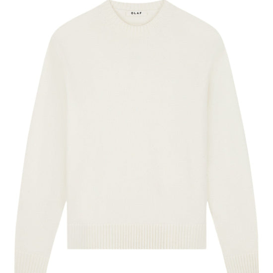 OLAF Essential Knitted Crewneck Pullover Off White - productfoto 2