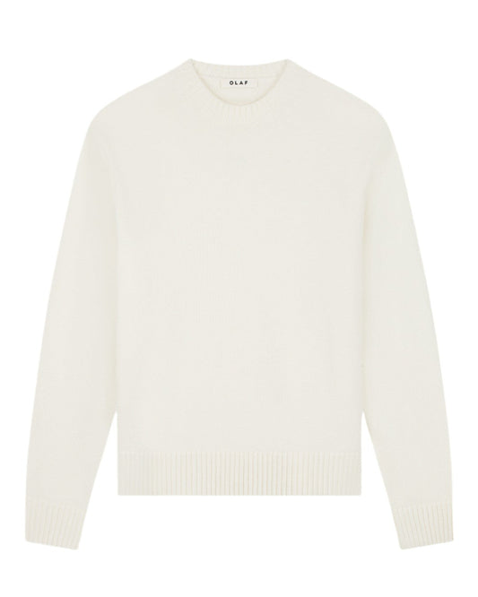 OLAF Essential Knitted Crewneck Pullover Off White - productfoto 2