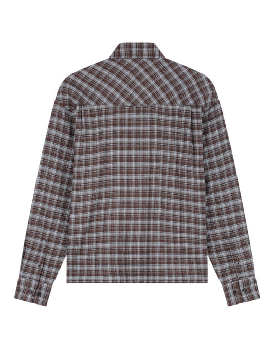 OLAF Flannel Boxy Hemd Chocolate Plum/Windsurfer - productfoto 2