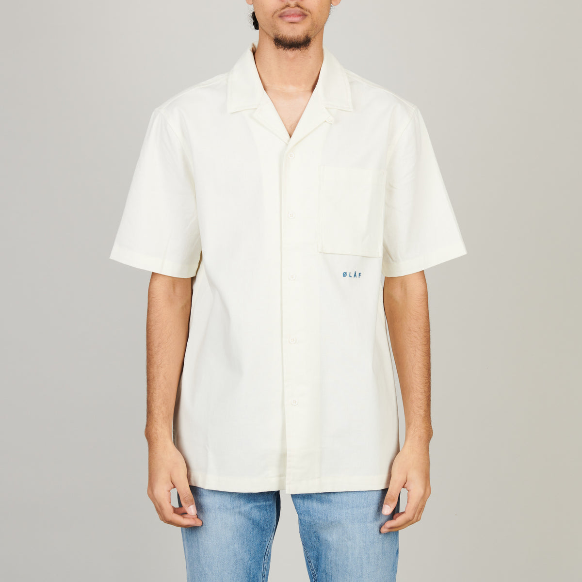 OLAF HUSSEIN Cotton Linen Bone – vooraanzicht