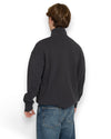 OLAF HUSSEIN Signature Logo Zip Mockneck in Charcoal, tweede productfoto