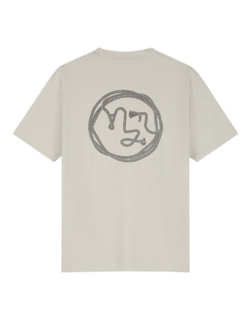 OLAF Lasso Face Cotton T-shirt Cement - productfoto 1