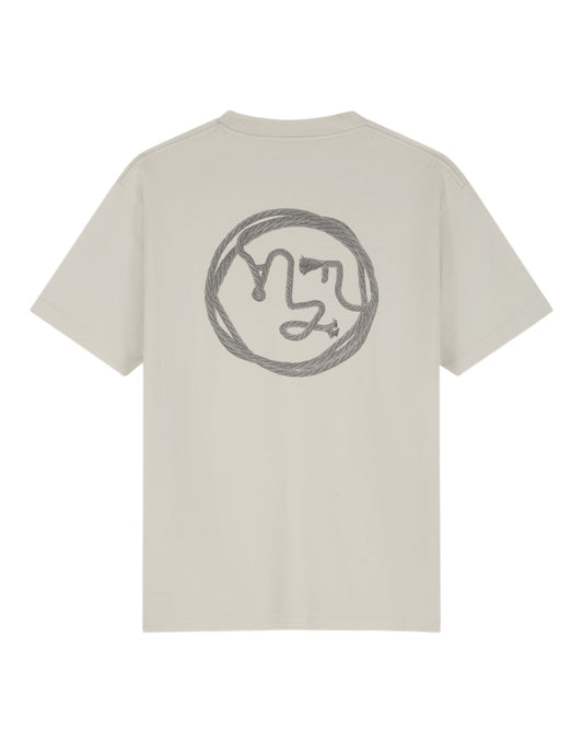 OLAF Lasso Face Cotton T-shirt Cement - productfoto 1