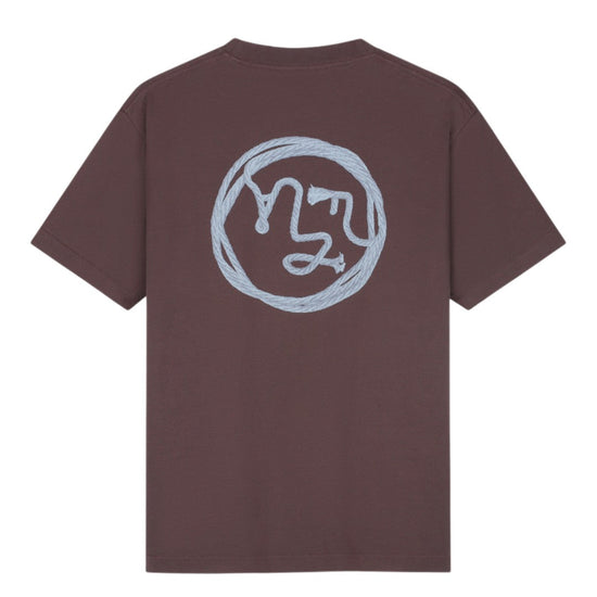 OLAF Lasso Face Cotton T-shirt Chocolate Plum - productfoto 1