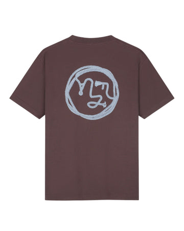 OLAF Lasso Face Cotton T-shirt Chocolate Plum - productfoto 1