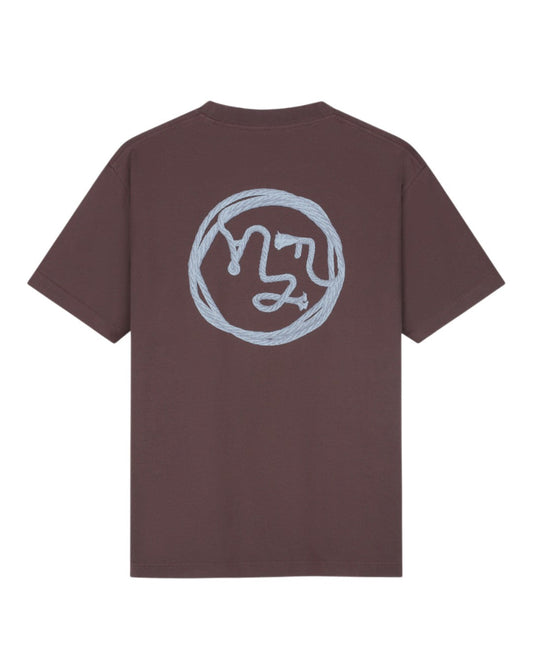 OLAF Lasso Face Cotton T-shirt Chocolate Plum - productfoto 1
