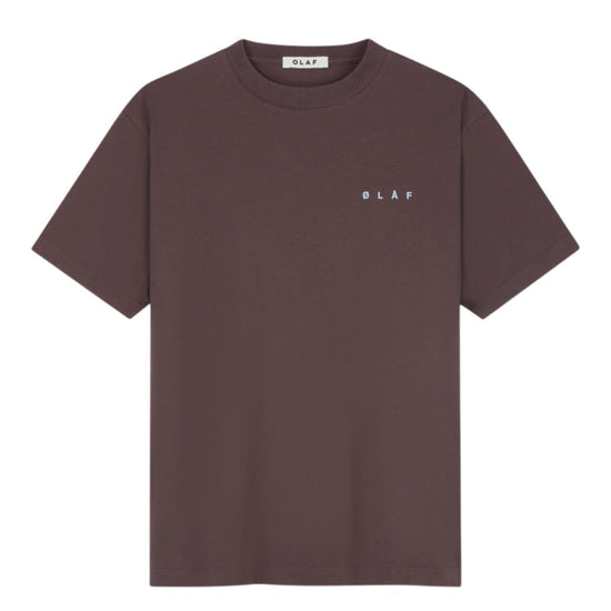 OLAF Lasso Face Cotton T-shirt Chocolate Plum - productfoto 2