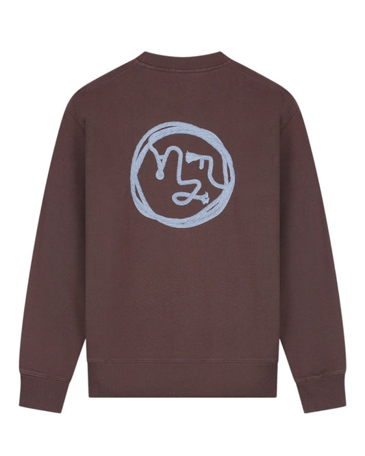 OLAF Lasso Face Sweater Chocolate Plum - productfoto 1