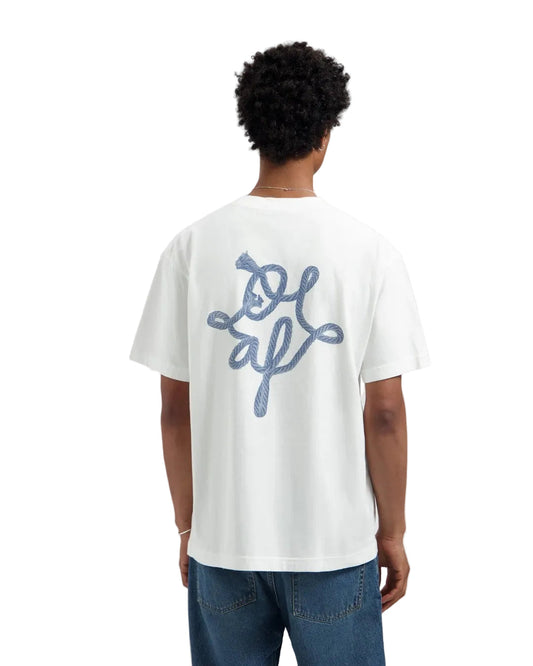 OLAF Lasso Monogram Cotton T-shirt Optical White - productfoto 2