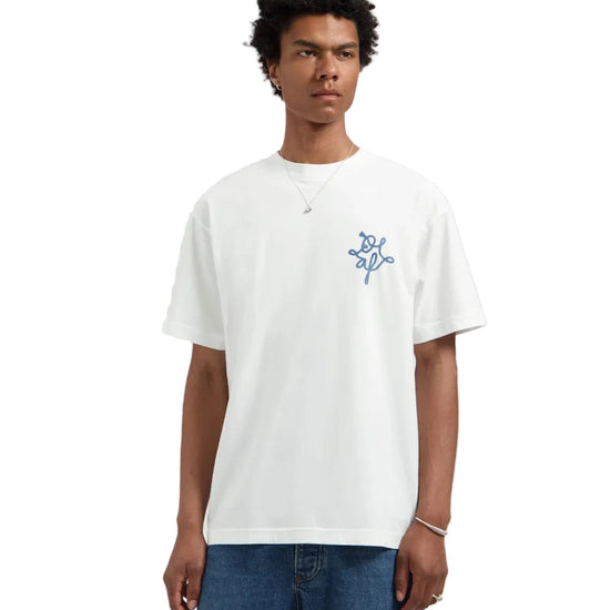 OLAF Lasso Monogram Cotton T-shirt Optical White - productfoto 3