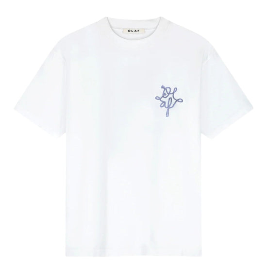 OLAF Lasso Monogram Cotton T-shirt Optical White - productfoto 4