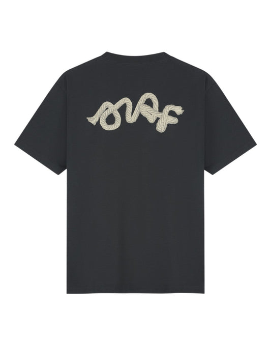 OLAF Lasso Signature Cotton T-shirt Charcoal - productfoto 1